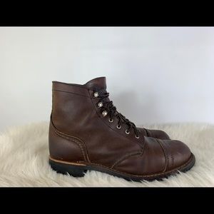 Red Wing Shoes Silversmith's Shoelaced Brown Boots